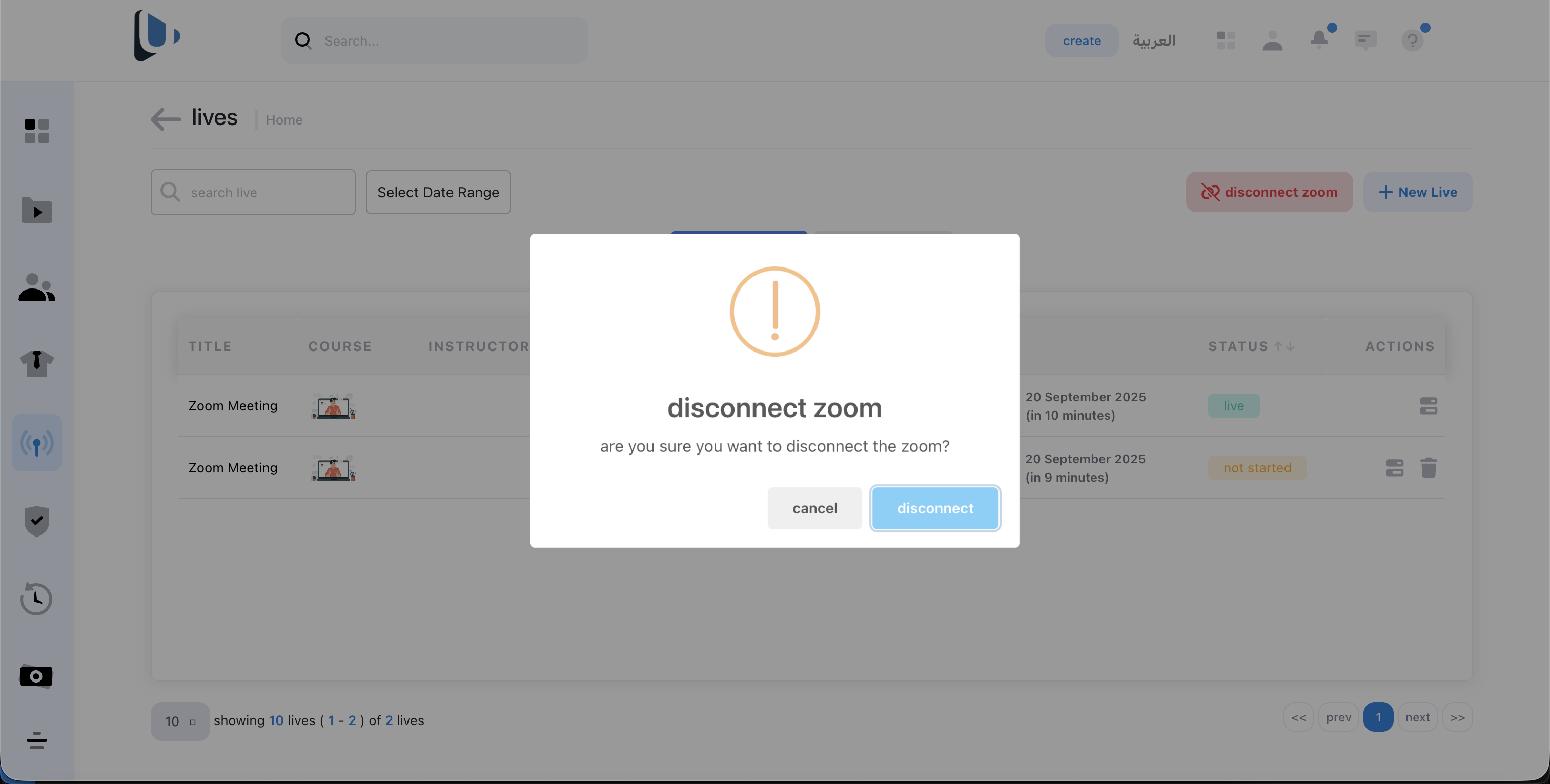 Disconnect Zoom App